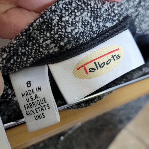 Talbots Womens 8 A-Line Pencil Skirt Old Money Preppy Back Slit Fully Lined Twee - Picture 6 of 6